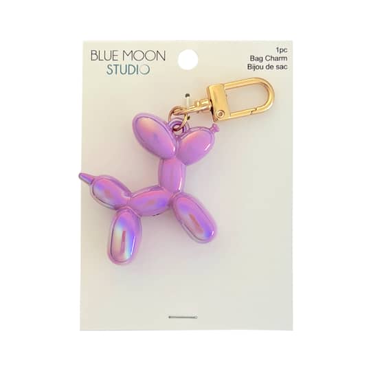 Blue Moon Studio™ Lilac AB Balloon Dog Bag Charm